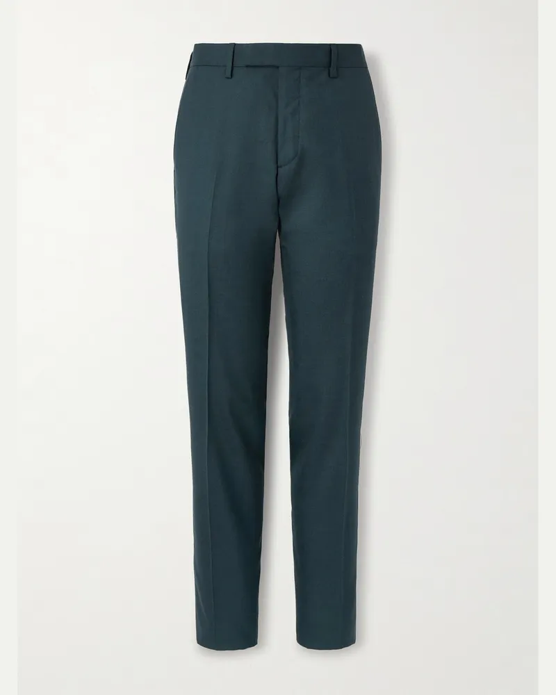 MR P. Slim-Leg Wool and Silk-Blend Suit Trousers Blue
