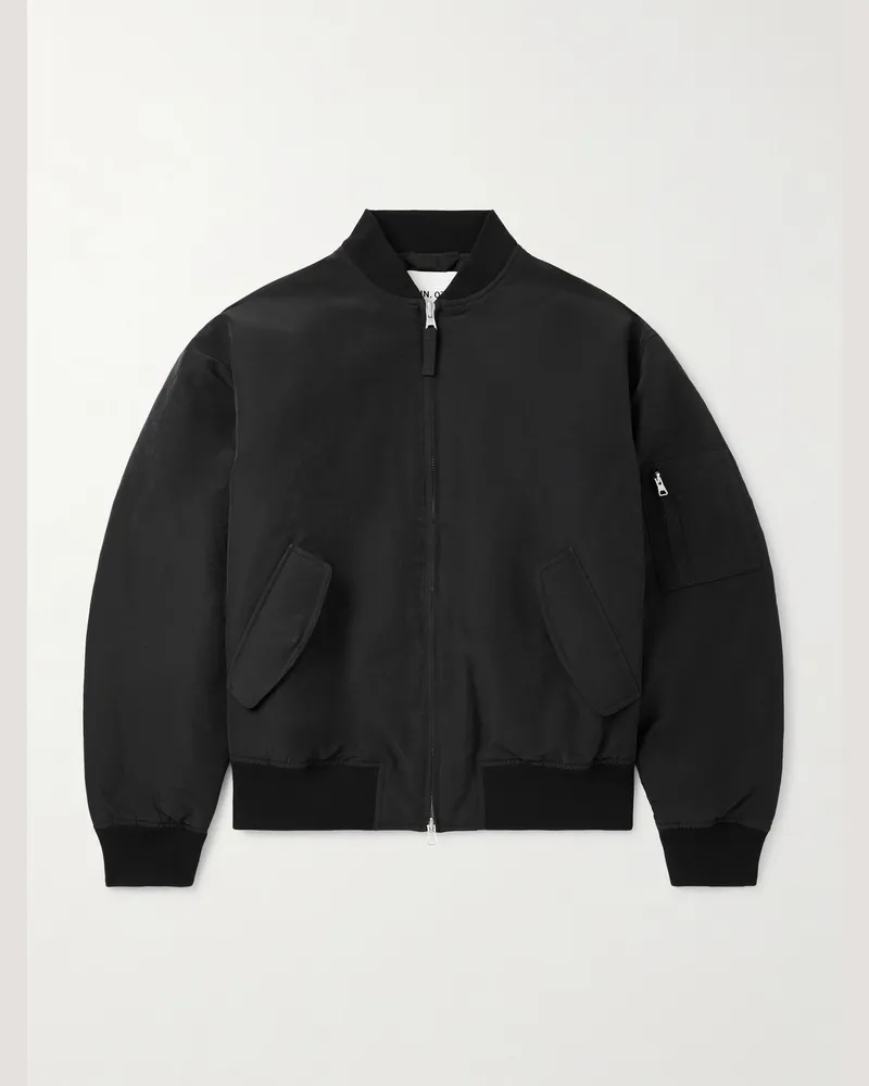 NN 07 Atlas 8264 Bomberjacke aus Shell Schwarz