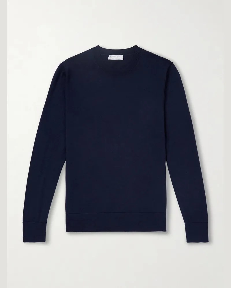 Gabriela Hearst Falco Wool Sweater Blue