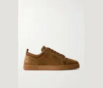 Louis Junior Grosgrain-Trimmed Suede Sneakers