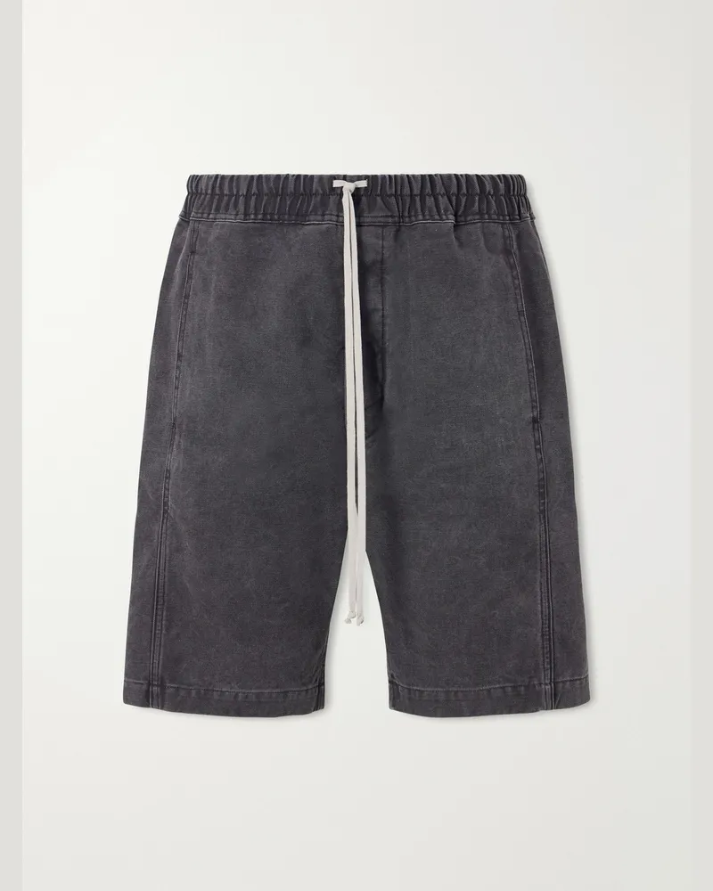 DRKSHDW by Rick Owens Pusher Straight-Leg Cotton-Canvas Shorts Gray