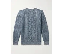 Pullover aus einer Merinowoll-Kaschmirmischung mit Aran-Muster