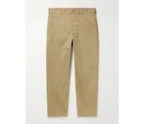 Tapered Cotton-Blend Twill Chinos