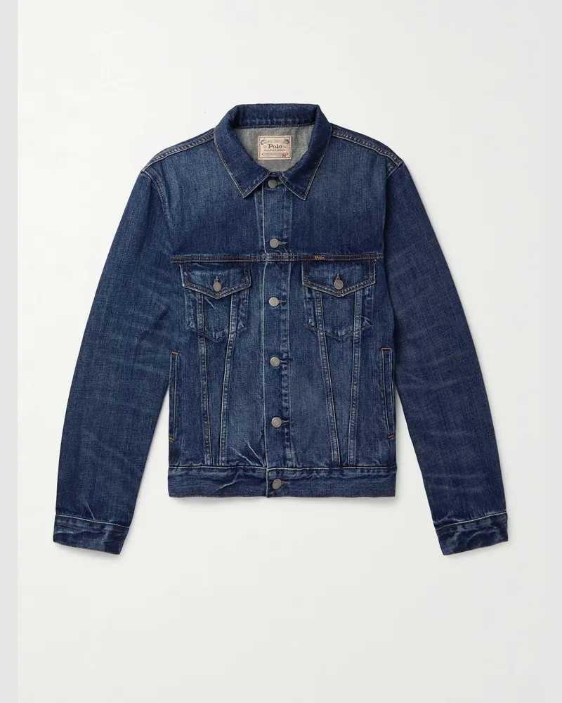 Ralph Lauren Trucker-Jacke aus Denim Blau