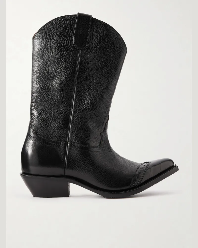 Our Legacy Consultant Full-Grain Leather Boots Black