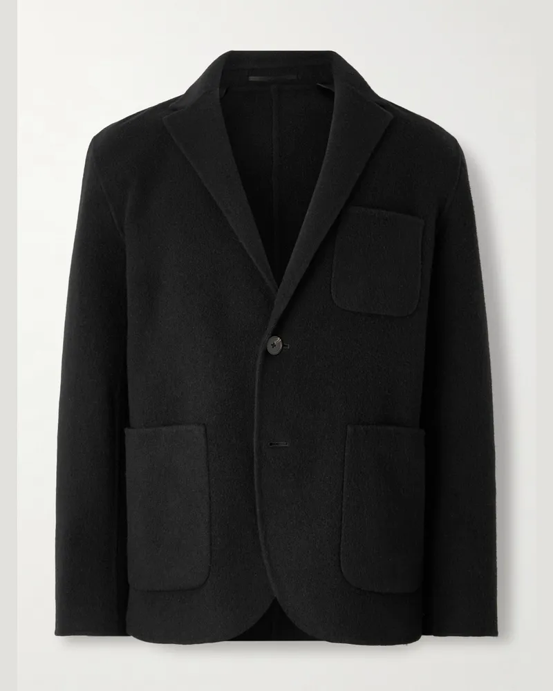MR P. Double-Faced Brushed Cashmere and Yak-Blend Blazer Black