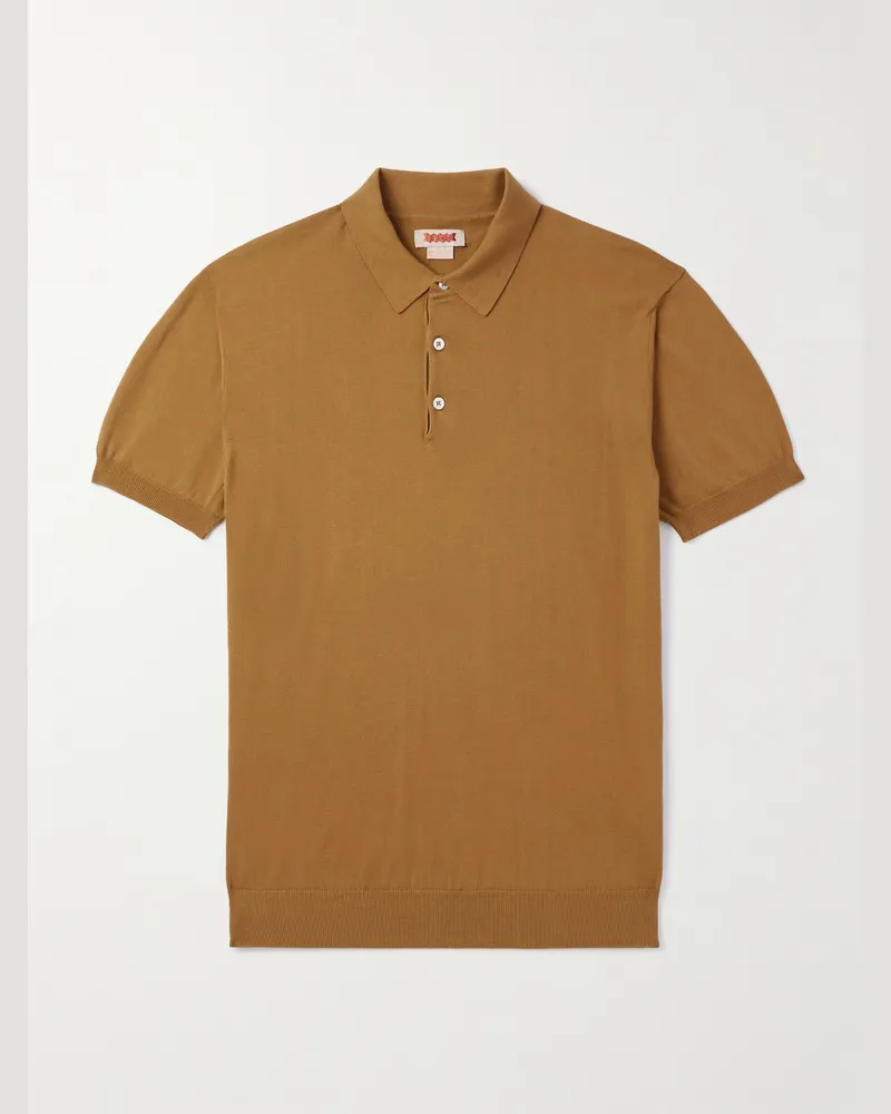 Baracuta Polohemd aus Baumwolle Braun