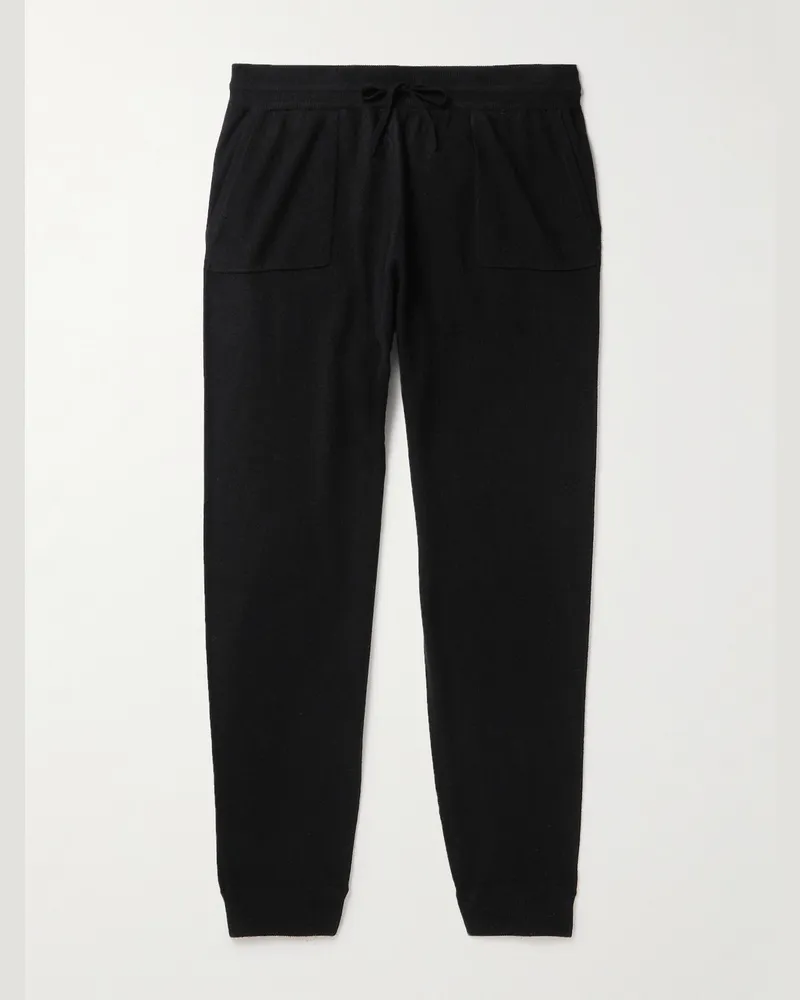 MR P. Tapered Wool and Cashmere-Blend Sweatpants Black