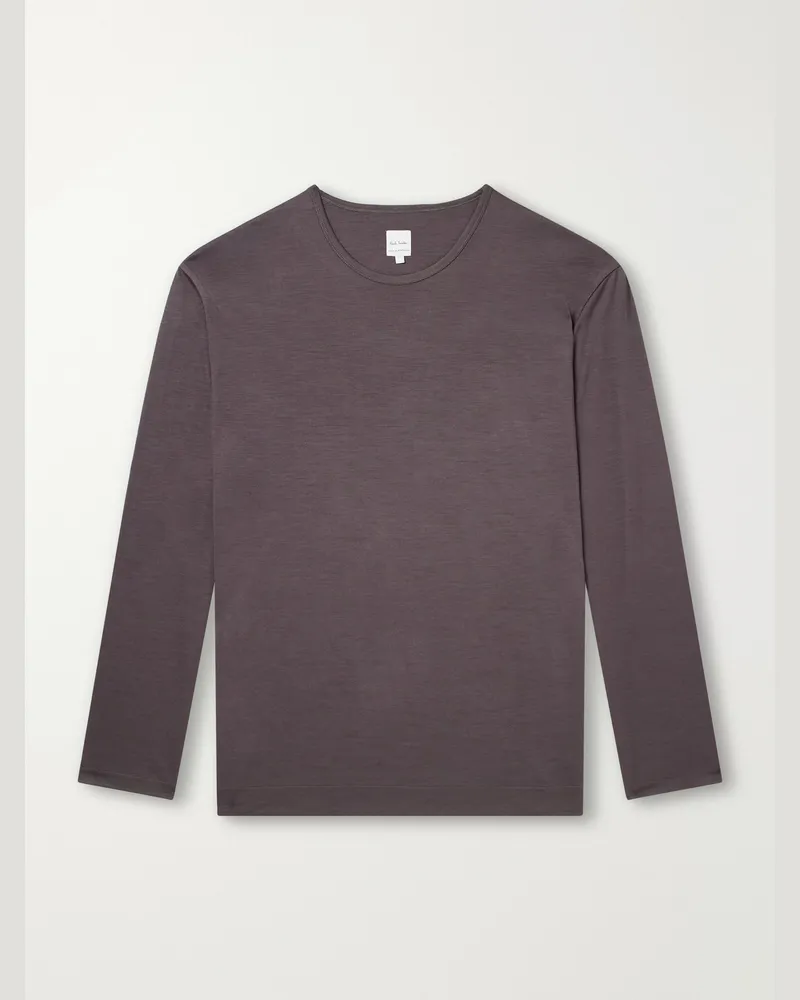 Paul Smith Wool-Jersey T-Shirt Gray