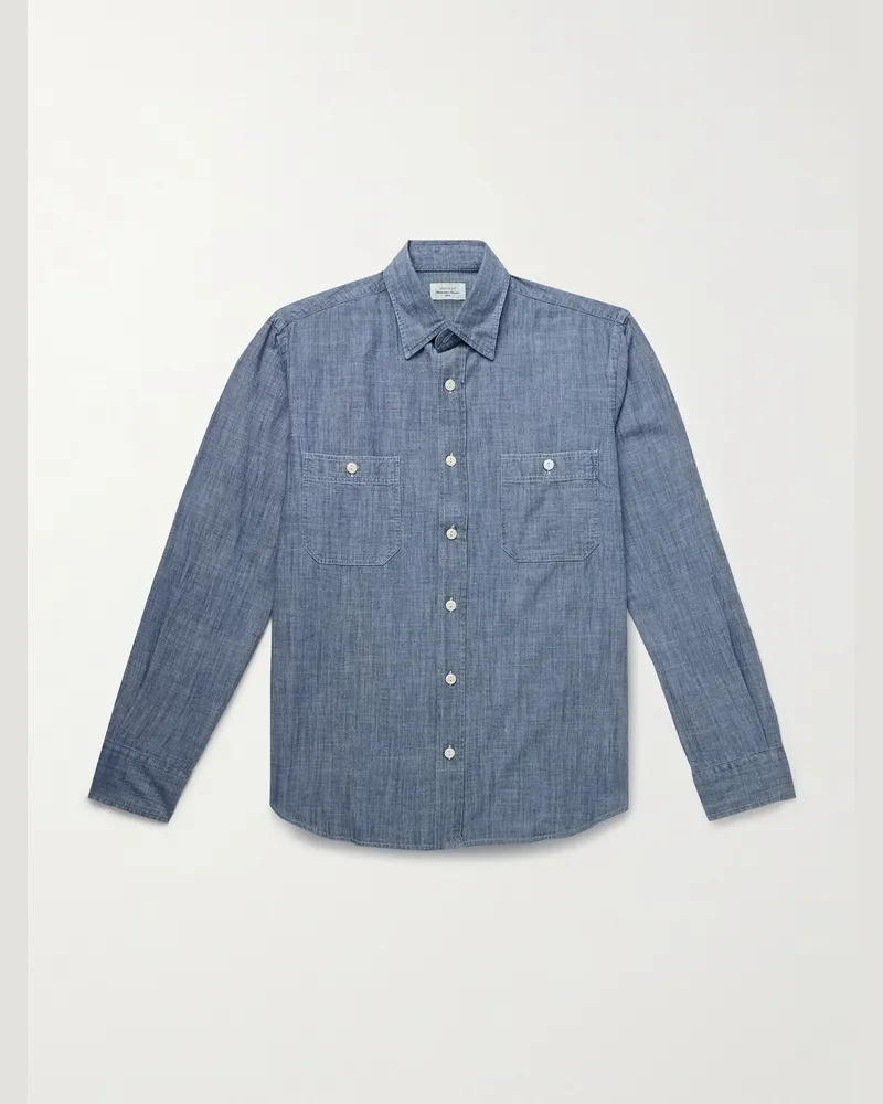 Hartford Hemd aus Baumwoll-Chambray Blau
