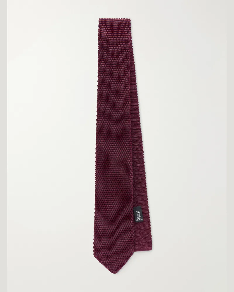 MR P. 7cm Knitted Silk Tie Purple