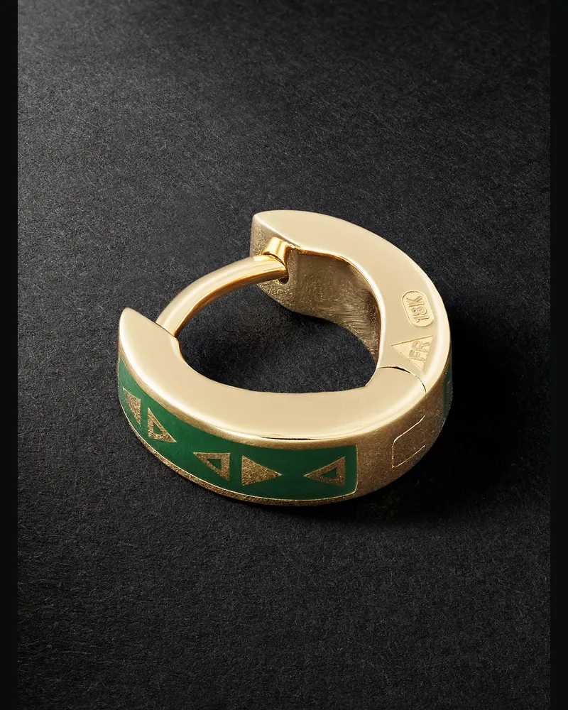 FOUNDRAE Protection Tenet Creole aus 18 Karat Gold und Keramik Gold