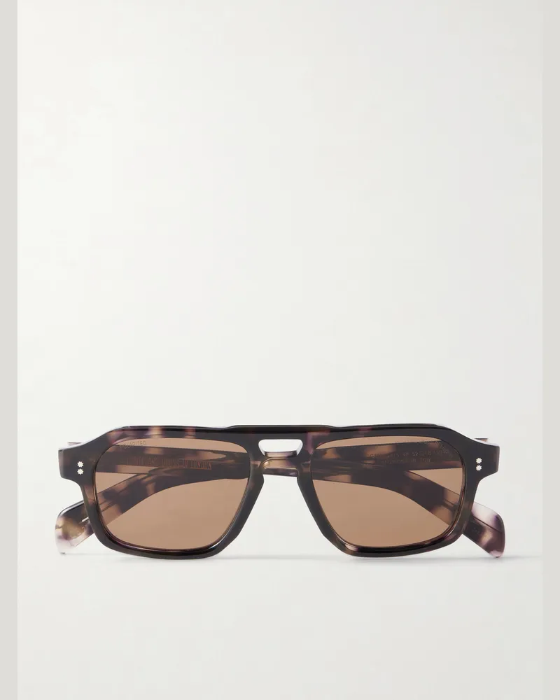 Cutler and Gross GR15 Aviator-Style Acetate Sunglasses Brown