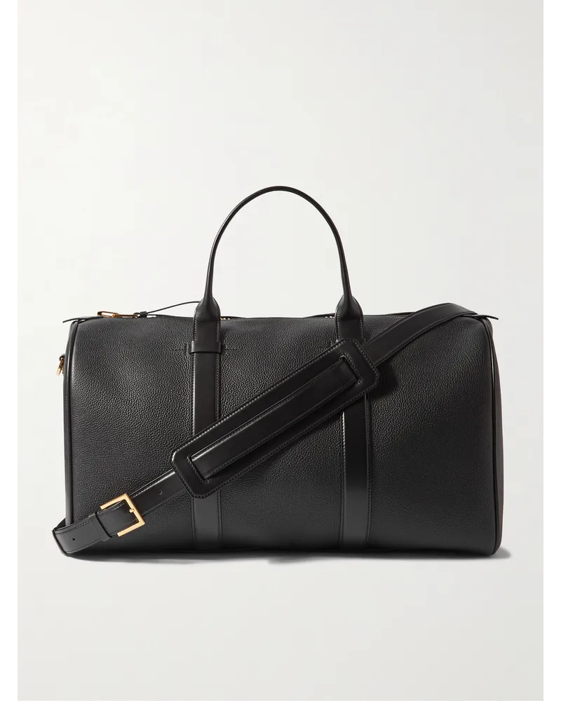 Tom Ford Buckley Reisetasche aus vollnarbigem Leder Schwarz