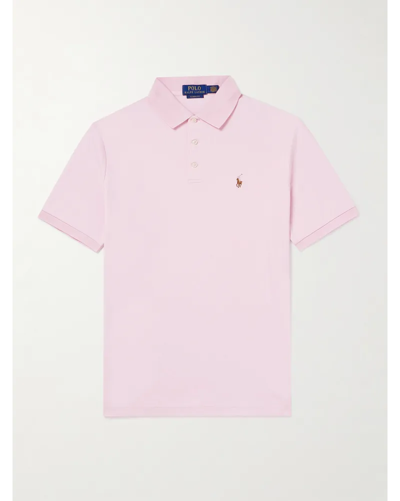 Ralph Lauren Polohemd aus Baumwoll-Jersey mit Logostickerei Pink