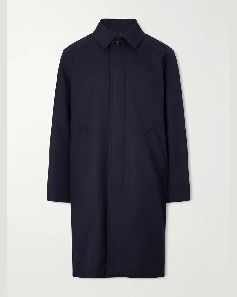 A.P.C. Mac Hugo gabardine trench coat Blue