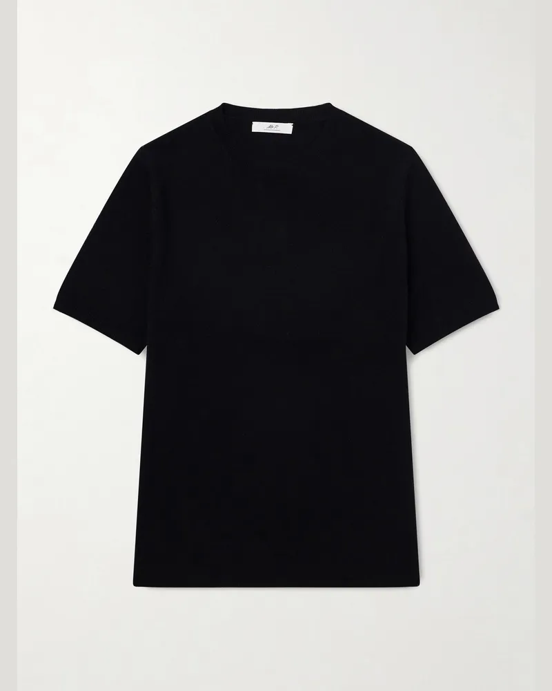 MR P. Knitted Cashmere T-Shirt Black