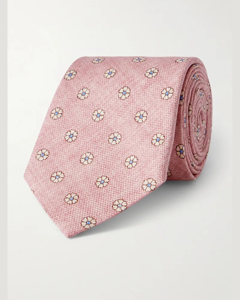 Favourbrook Osterley Krawatte aus Seide mit Blumenprint, 7,5 cm Pink