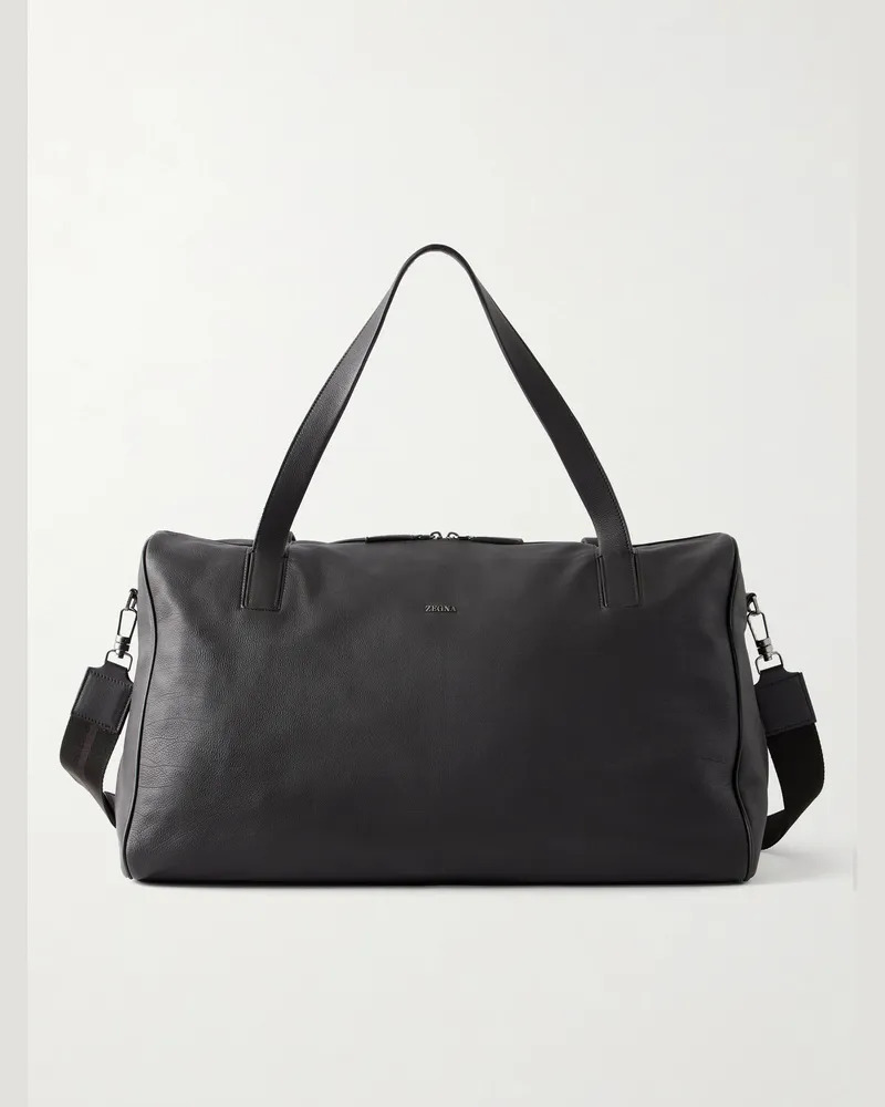 Ermenegildo Zegna Leather Weekend Bag Brown