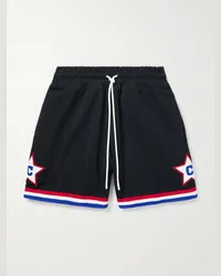 Cherry Los Angeles Shorts aus Mesh mit Logoapplikation Schwarz