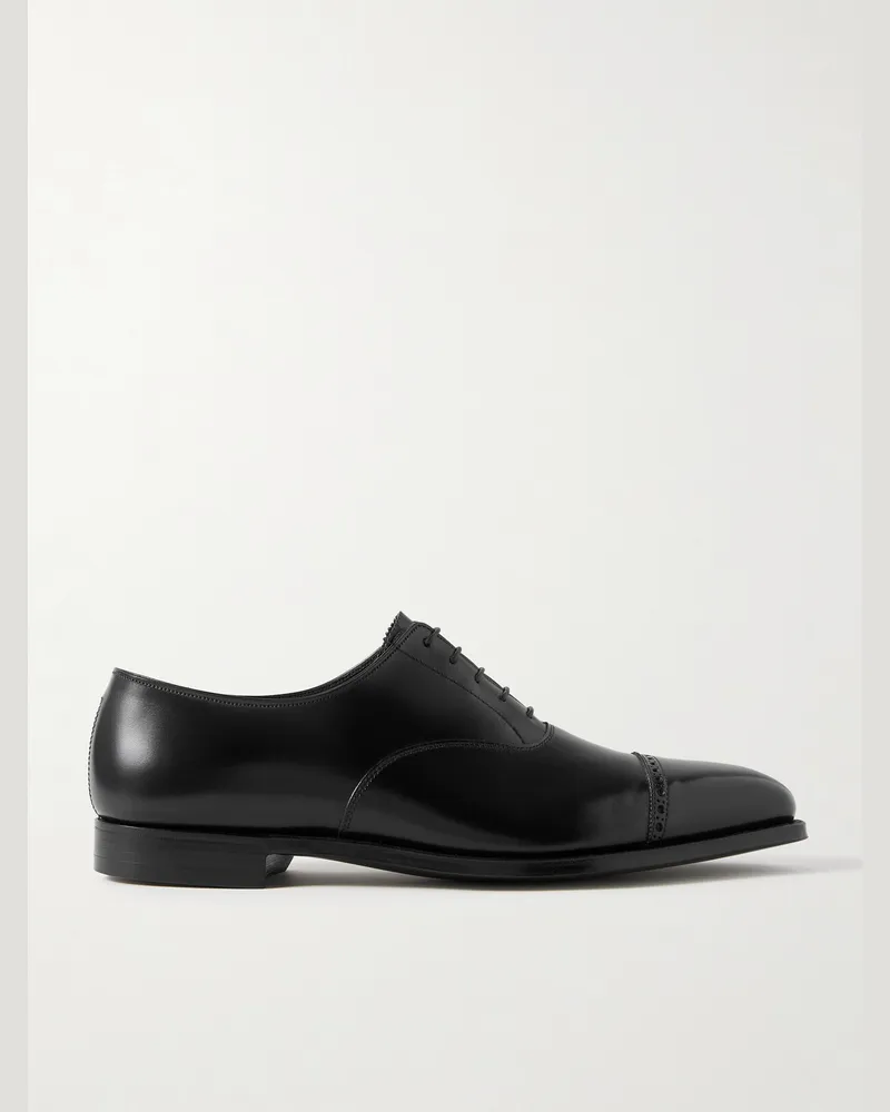 George Cleverley Charles Cap-Toe Leather Oxford Shoes Black