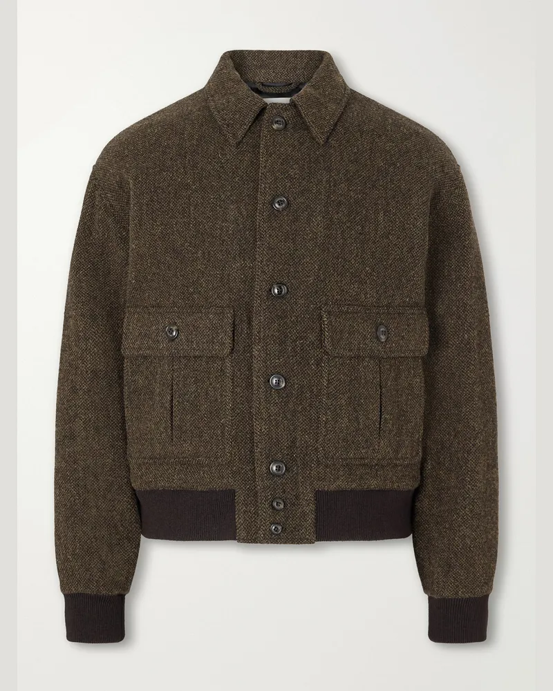 Valstar Colin Virgin Wool Bomber Jacket Brown
