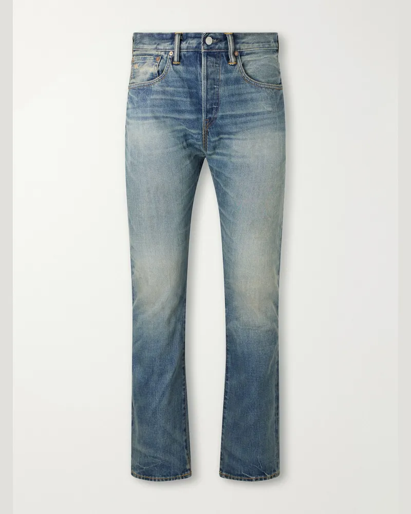 RRL Slim-Fit Straight-Leg Jeans Blue