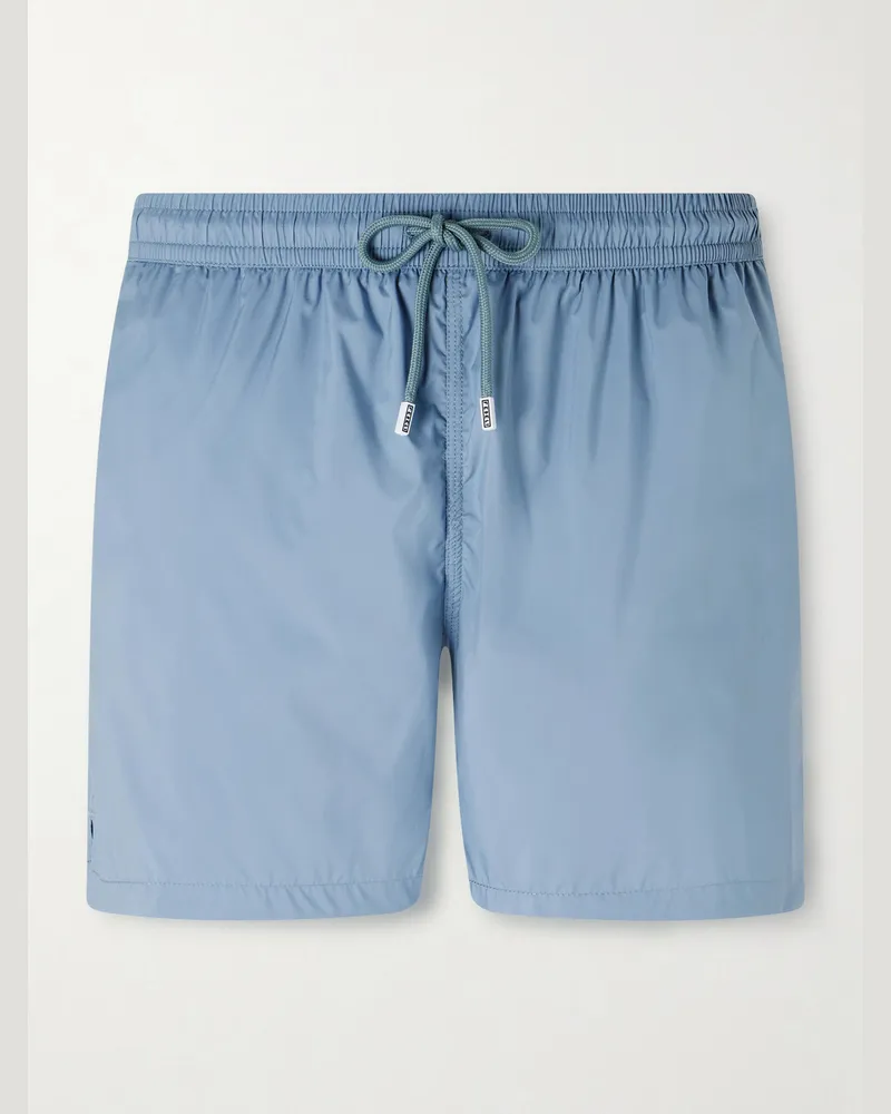 Fedeli Madeira Airstop Straight-Leg Mid-Length Swim Shorts Blue
