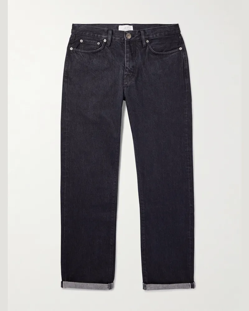 MR P. Gerade geschnittene Jeans aus Selvedge Bio-Denim Schwarz