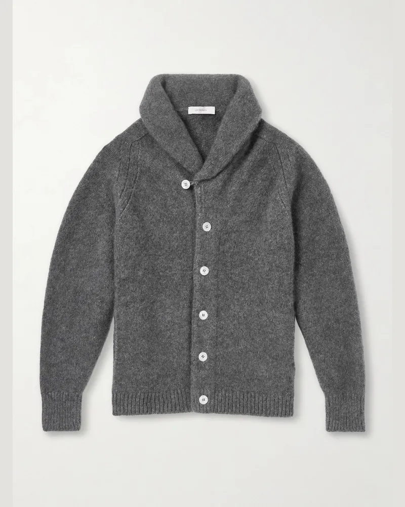 Umit Benan Montana Cardigan aus einer Kaschmir-Seidenmischung Grau