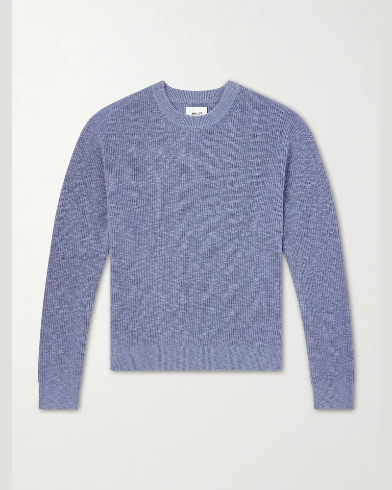 NN 07 Russell Crew 60028 Cotton Sweater Blue