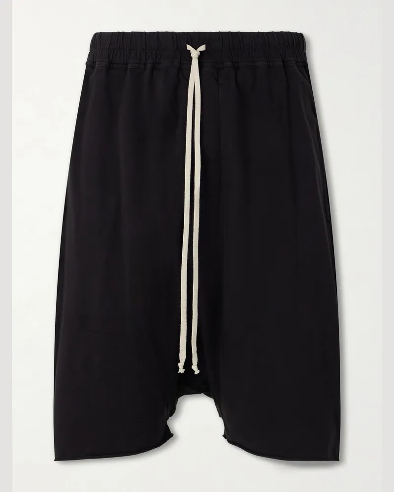 DRKSHDW by Rick Owens Straight-Leg Cotton-Jersey Shorts Black