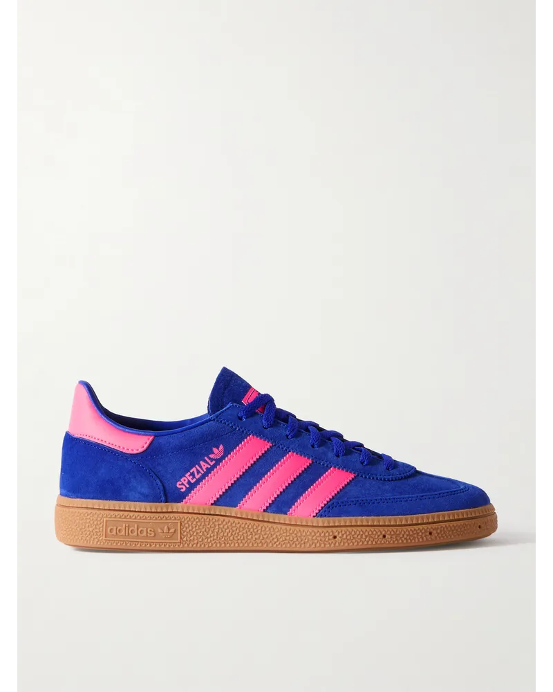 adidas Handball Spezial Sneakers aus Veloursleder mit Lederbesatz Blau