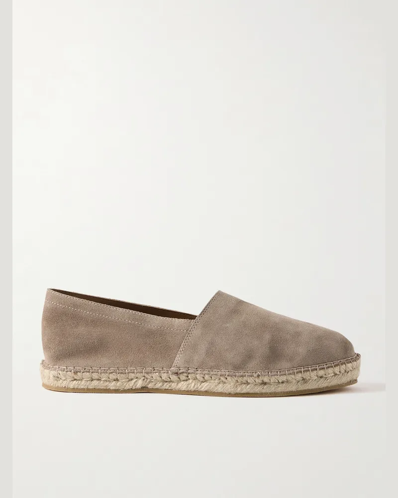 MR P. George Espadrilles aus Veloursleder Neutral