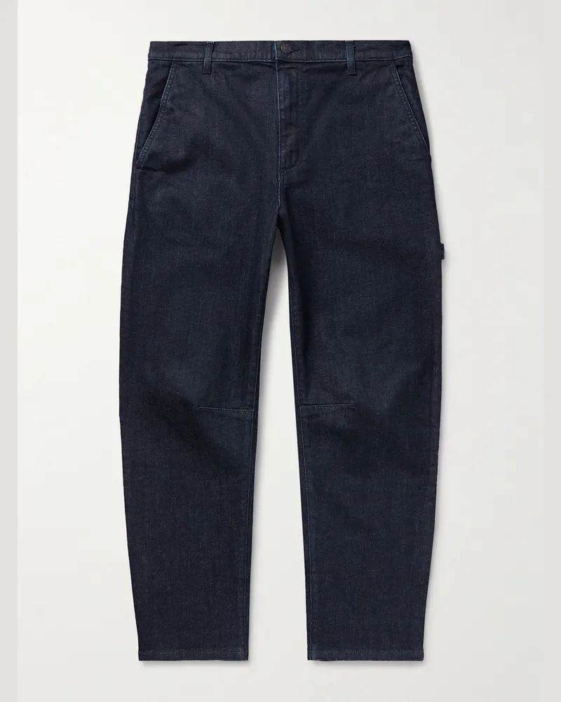 Nili Lotan Carpenter gerade geschnittene verkürzte Jeans Blau