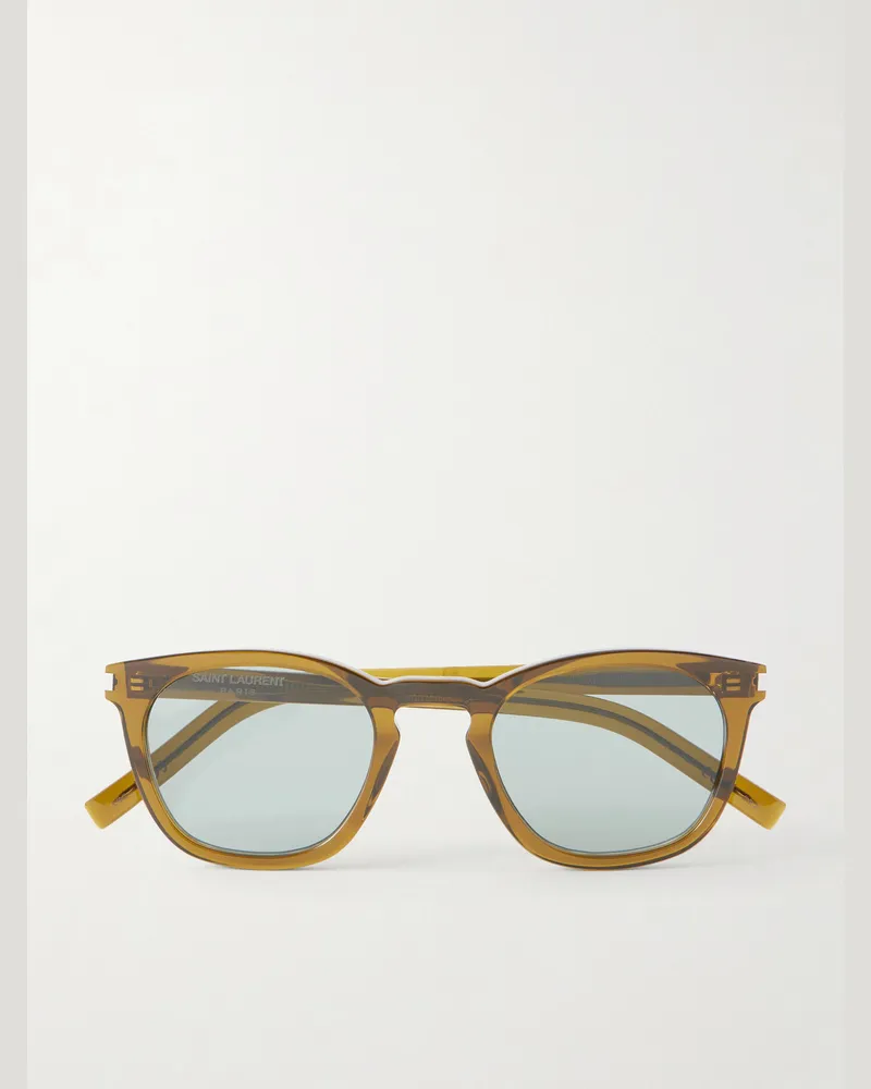 Saint Laurent D-Frame Acetate Sunglasses Green