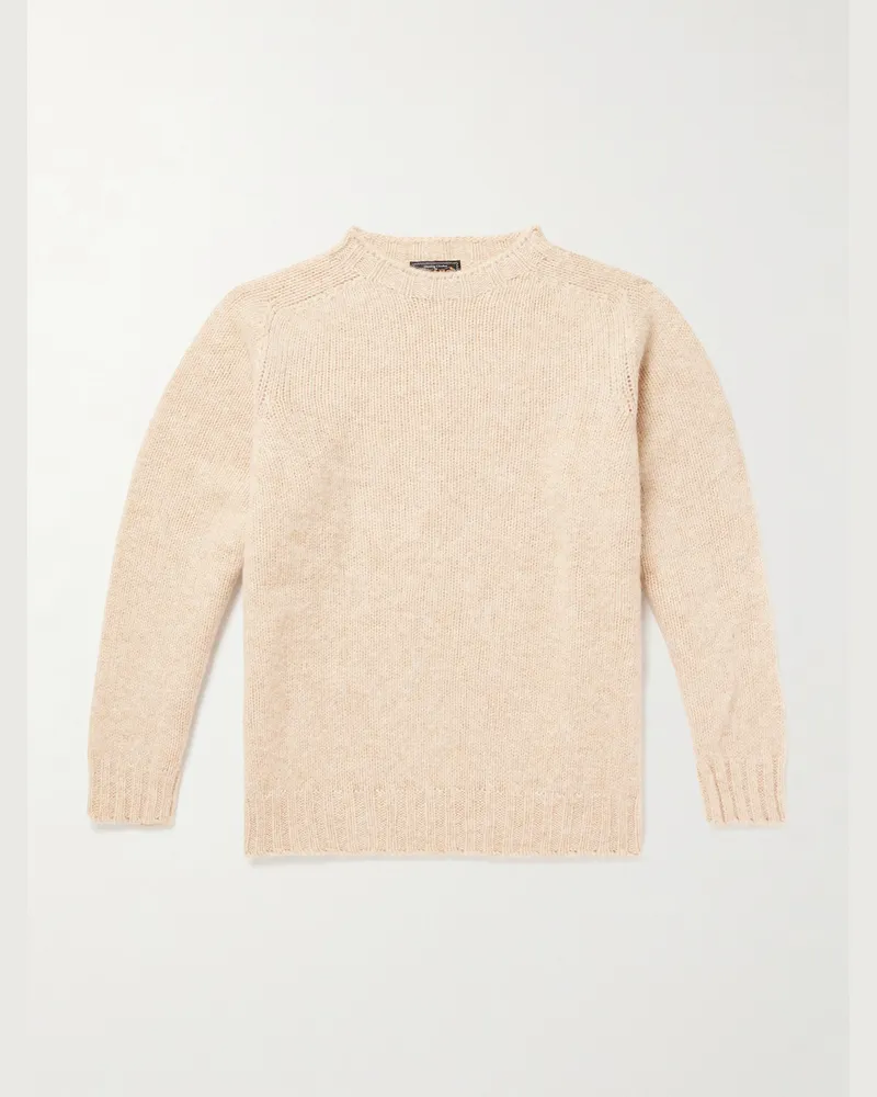 Beams Plus Shaggy Bernard Wollpullover Neutral