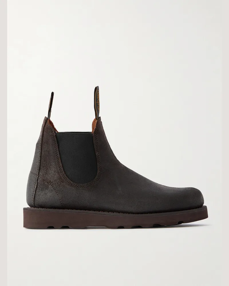 Sebago Yansa Chelsea Boots aus gewachstem Veloursleder Braun