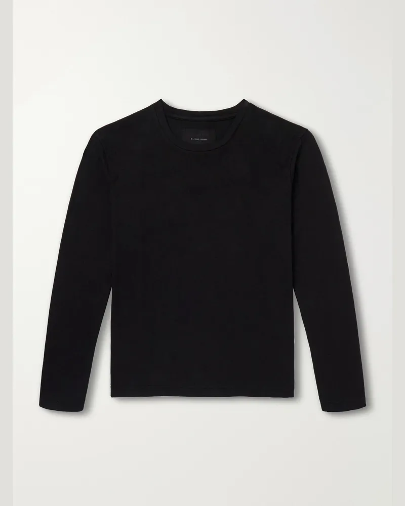 Nili Lotan Sien Cotton-Jersey T-Shirt Black
