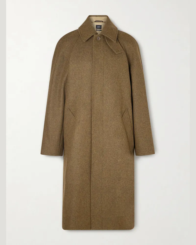 A.P.C. Mantel aus Wolle Grün