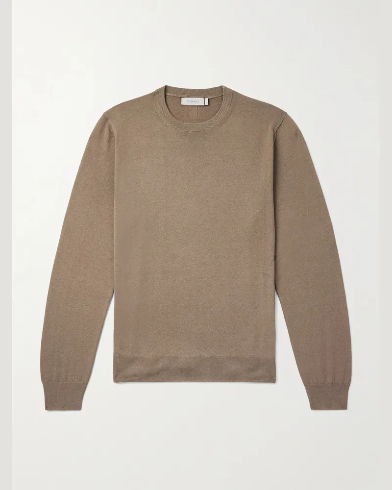 Canali Pullover aus Kaschmir Braun
