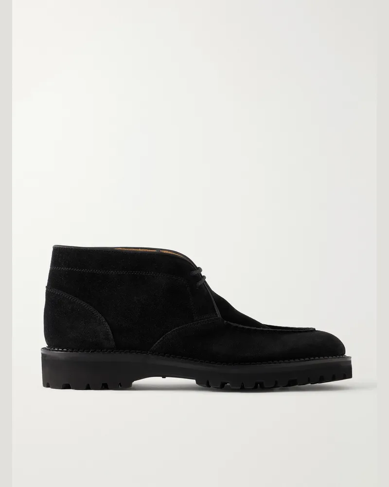 John Lobb Chukka Suede Boots Black
