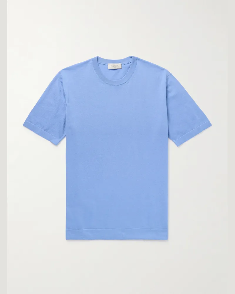 PIACENZA 1733 T-Shirt aus Baumwolle Blau