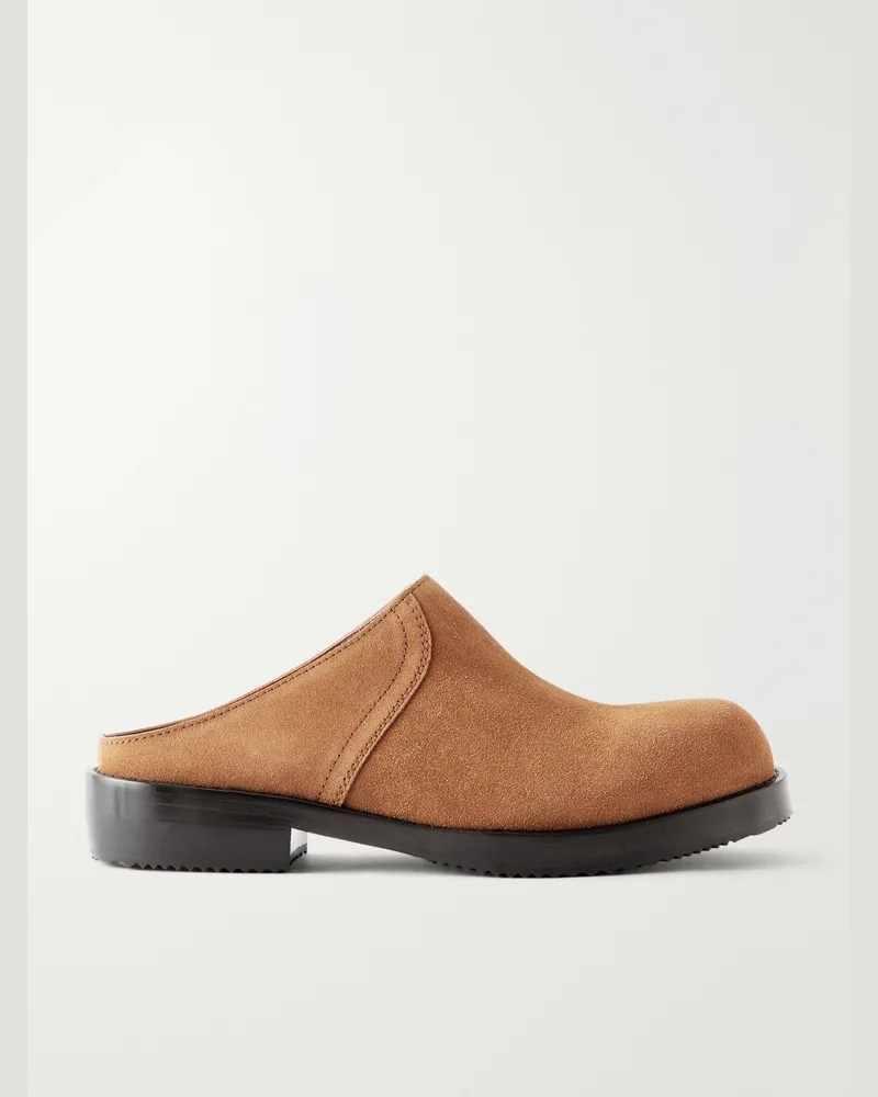 Dries van Noten Suede Mules Brown