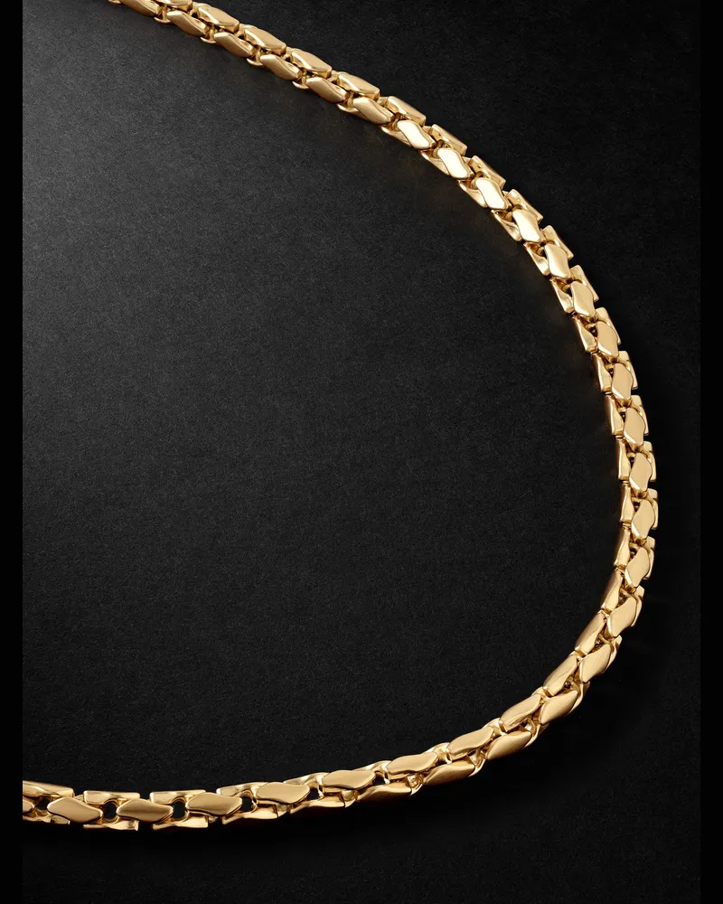 David Yurman Fluted Gliederkette aus 18 Karat Gold Gold