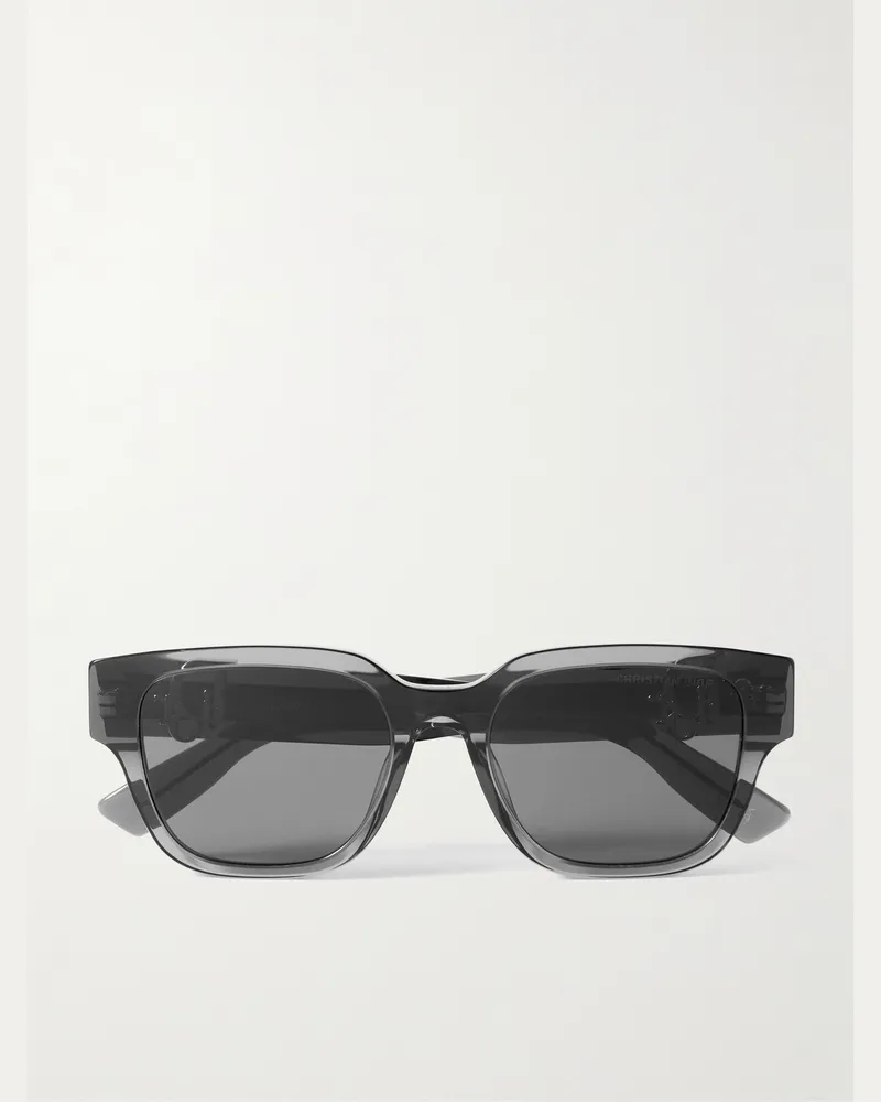 Dior DiorObliqueS1I Sonnenbrille mit eckigem Rahmen aus Azetat Grau