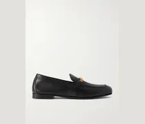 Logo-Embellished Leather Loafers