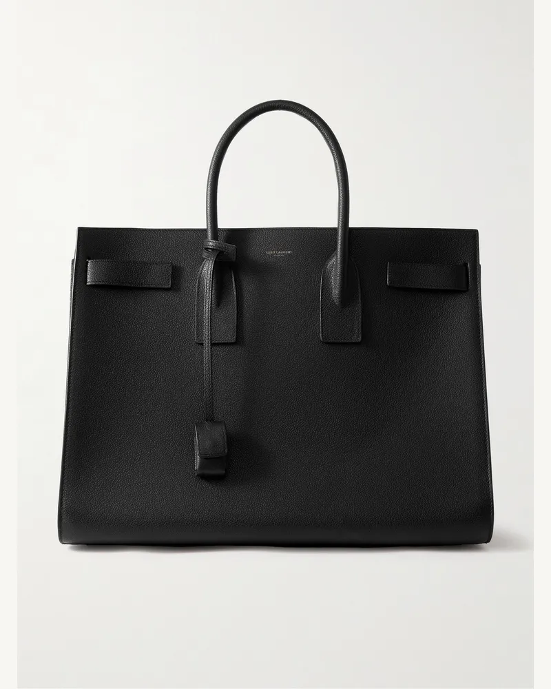 Saint Laurent Sac de Jour Large Full-Grain Leather Tote Bag Black