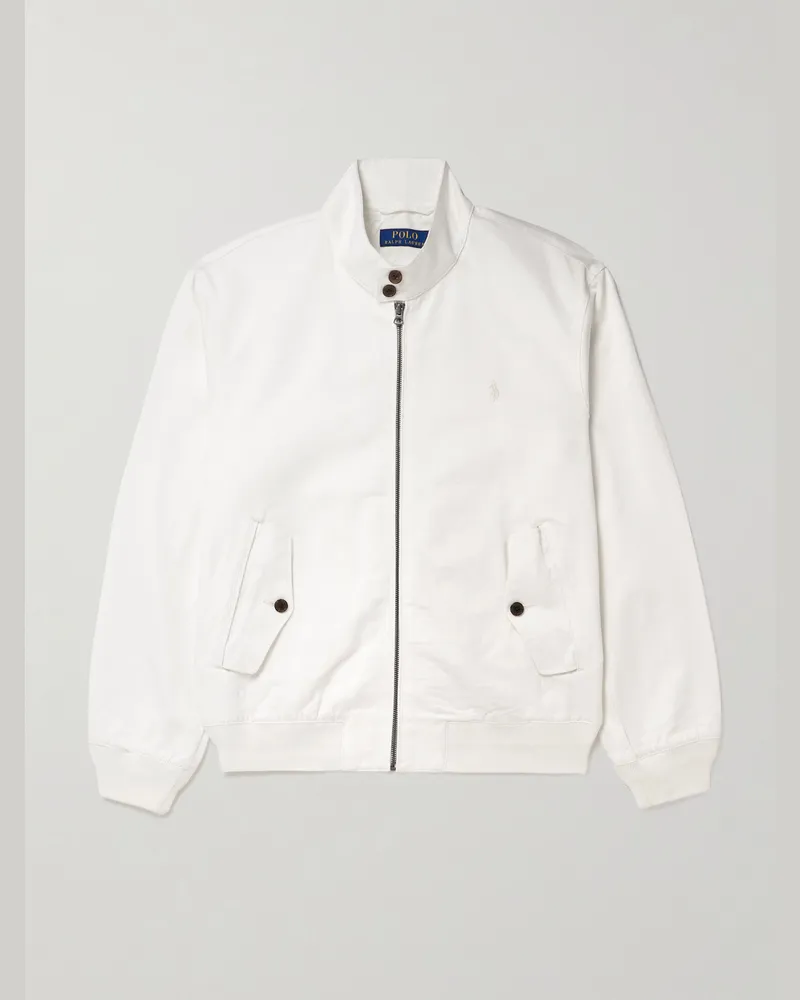 Ralph Lauren Bomberjacke aus Baumwoll-Twill mit Logostickerei Neutral
