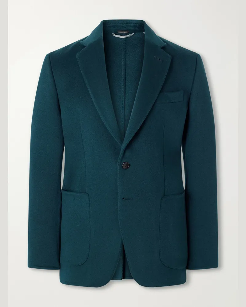 Tom Ford Woven Cashmere Blazer Green